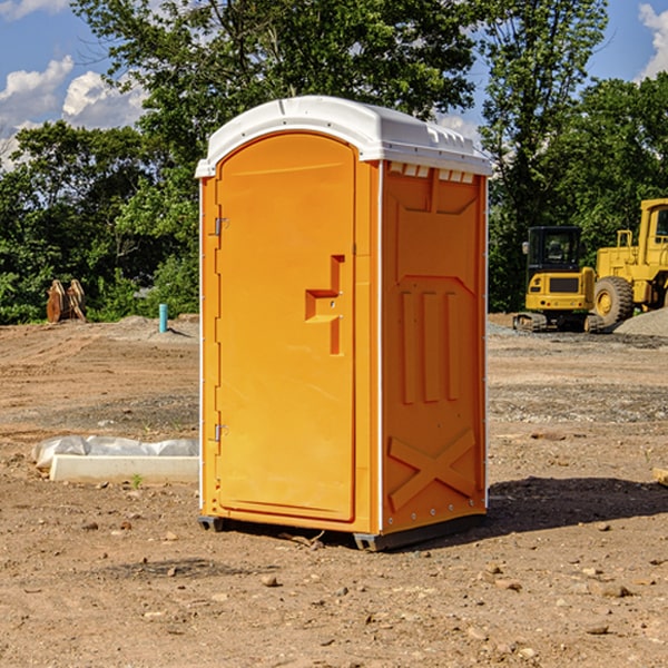 how often are the porta potties cleaned and serviced during a rental period in Hickman